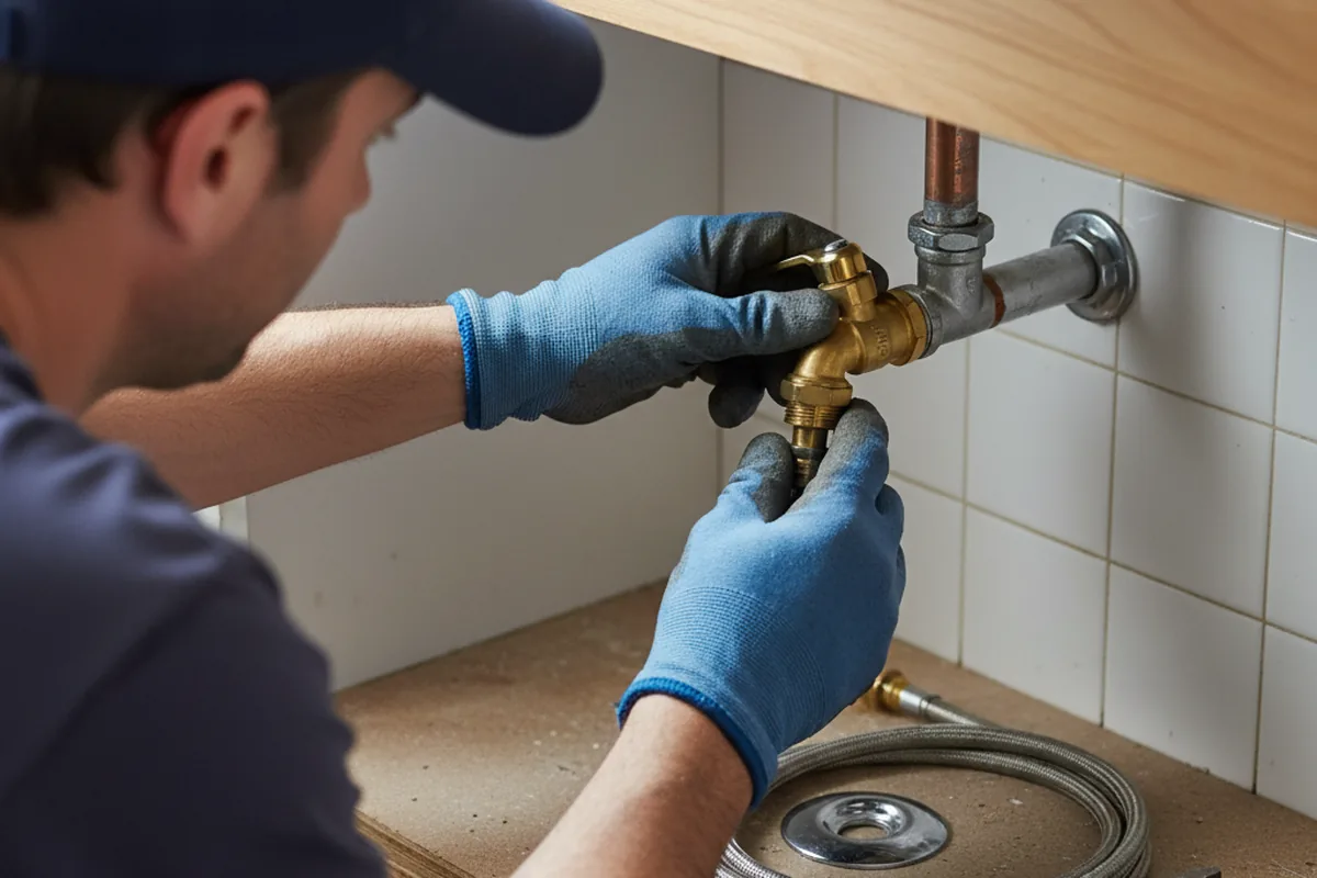Shutoff valve and fitting work during Emergency Plumbing in Elbridge